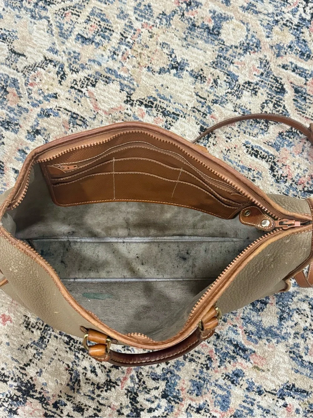Rare Vintage Dooney & Bourke Pebbled Leather Laptop Briefcase Messenger USA Made